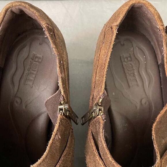 Born Booties Size 9.5 Distressed Brown Harness Western Cowgirl Boho Grunge Heels - Picture 9 of 12